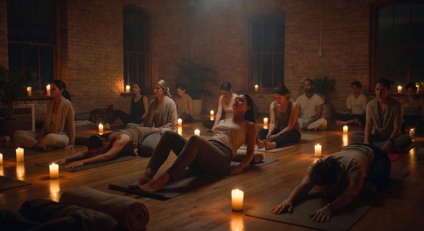 Evening yoga without screens